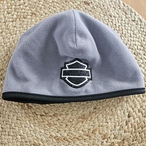 Harley Davidson beanie hat with a ponytail hole